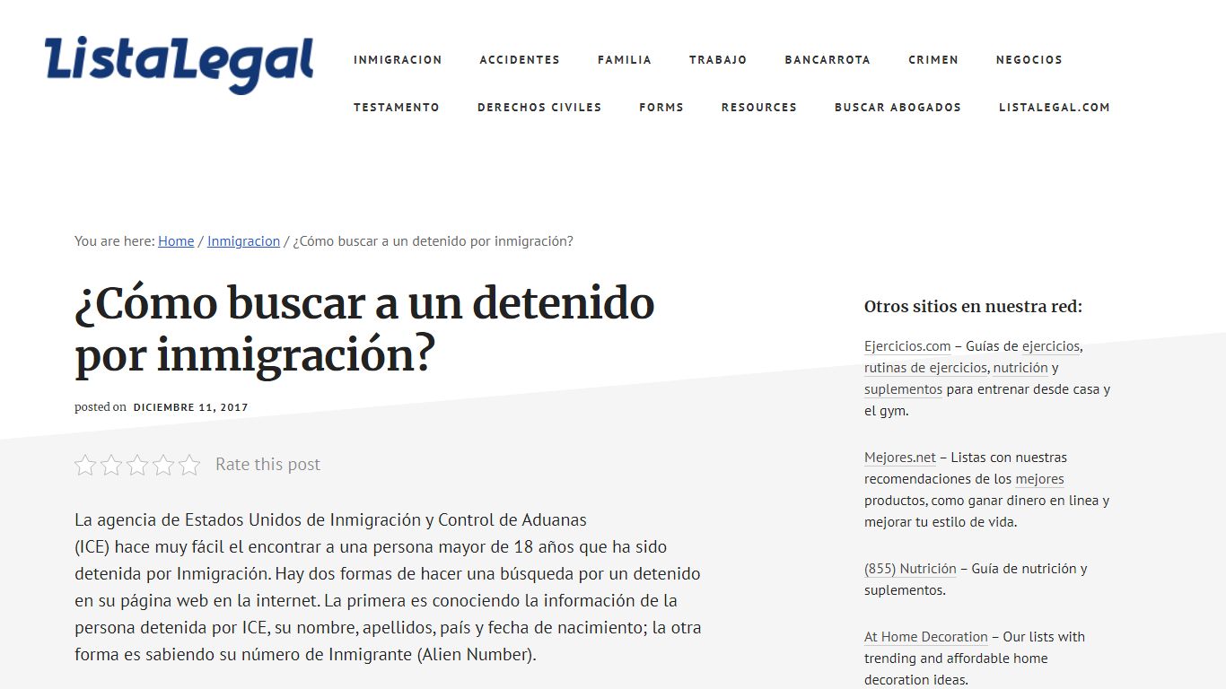 ¿Cómo buscar a un detenido por inmigración? - ListaLegal