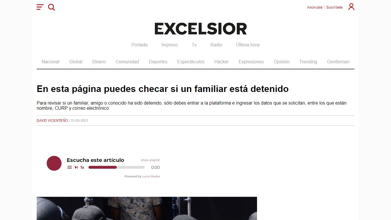 En esta página puedes checar si un familiar está detenido - Excélsior